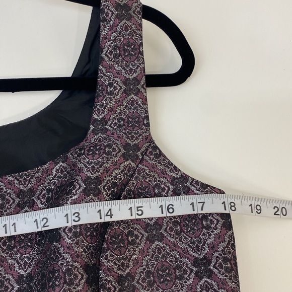 Victor Costa Elegant Cocktail Sheath Sleeveless Metallic Women's 8 Purple - Picture 8 of 11